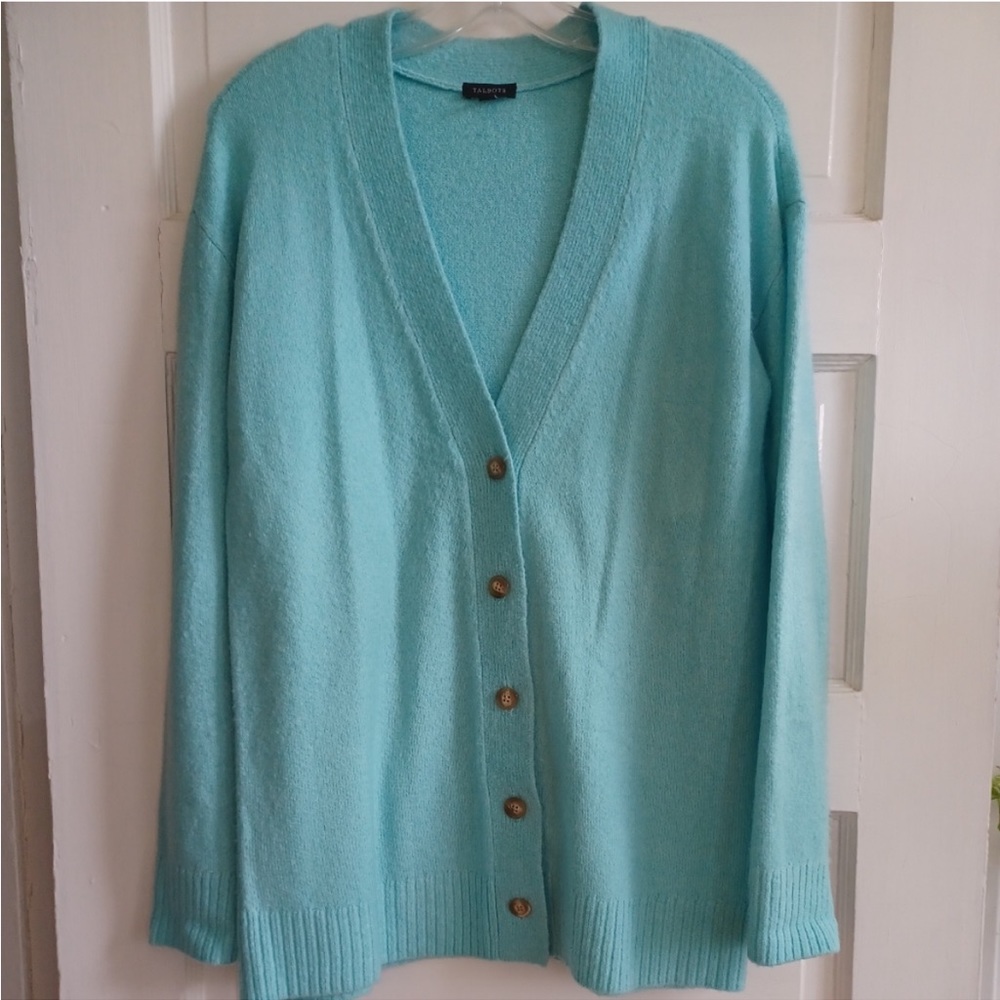 Talbots Aqua Long Cardigan - XS